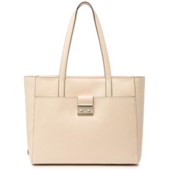 cole haan lock group leather tote bag